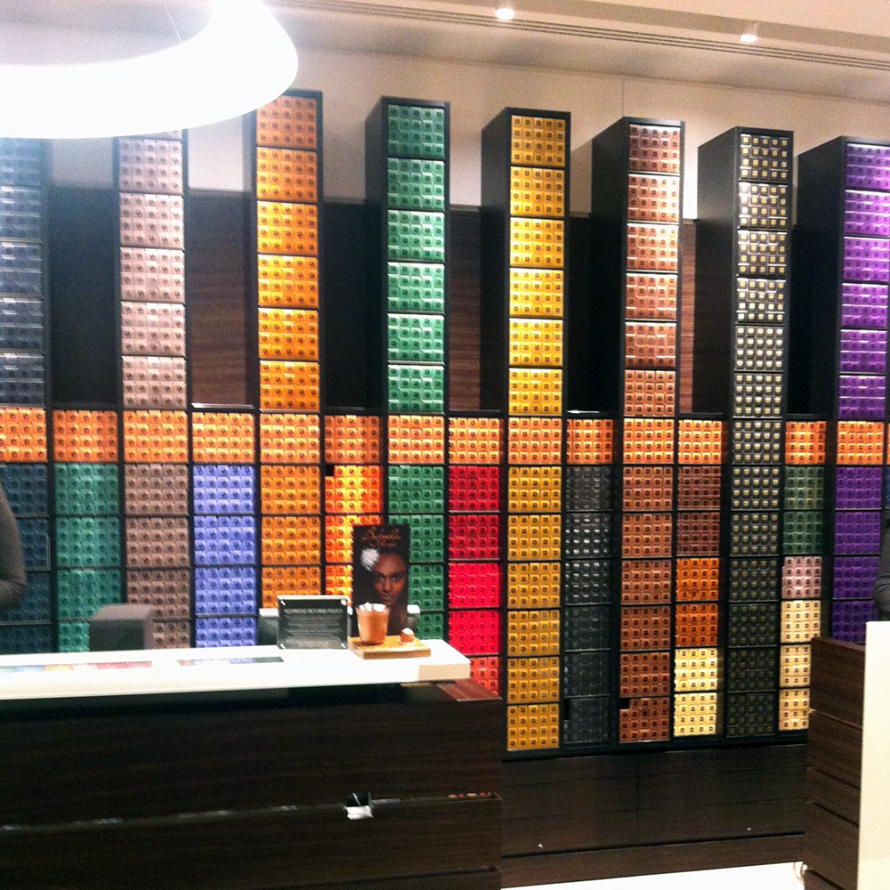Nespresso Boutique Wall - Enless choice of delicious coffees